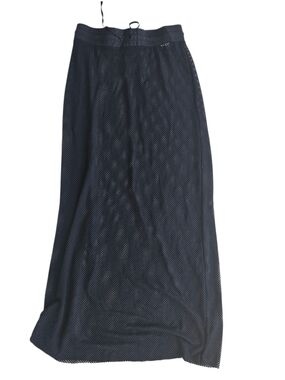 Blanc Noir Black Mesh Maxi Skirt Size S